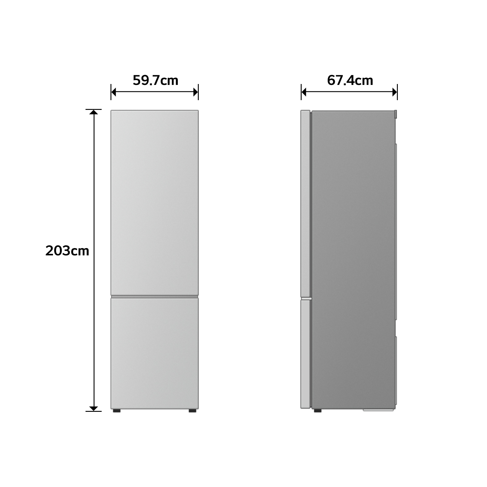 LG Frizider GBBS726CEV 2,03m